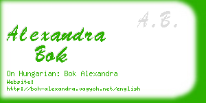 alexandra bok business card